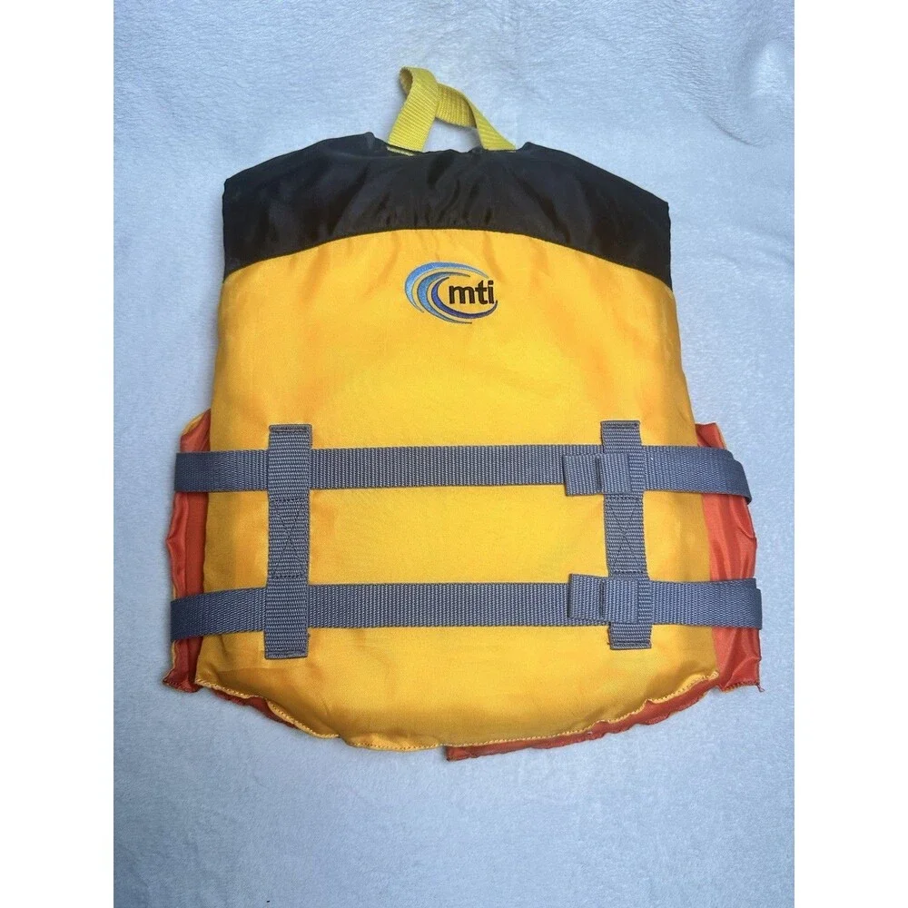 MTI Youth Life Jacket Type III PFD 50–90 lbs Watersport Orange Yellow